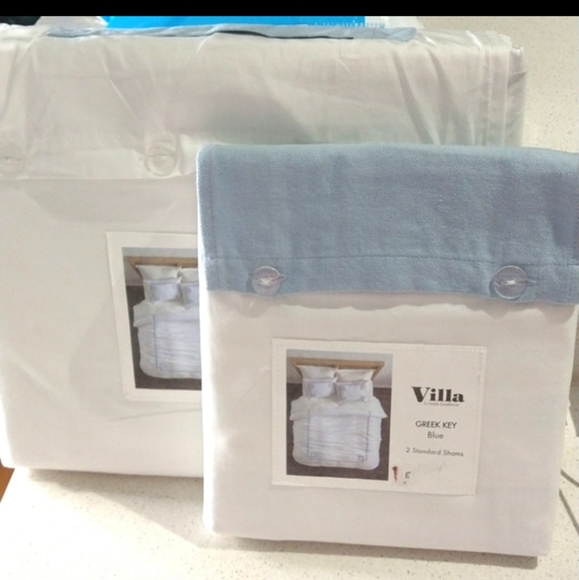 Villa By Noble Excellence Greek Key King Duvet Cover & Sham - Picture 2 of 6